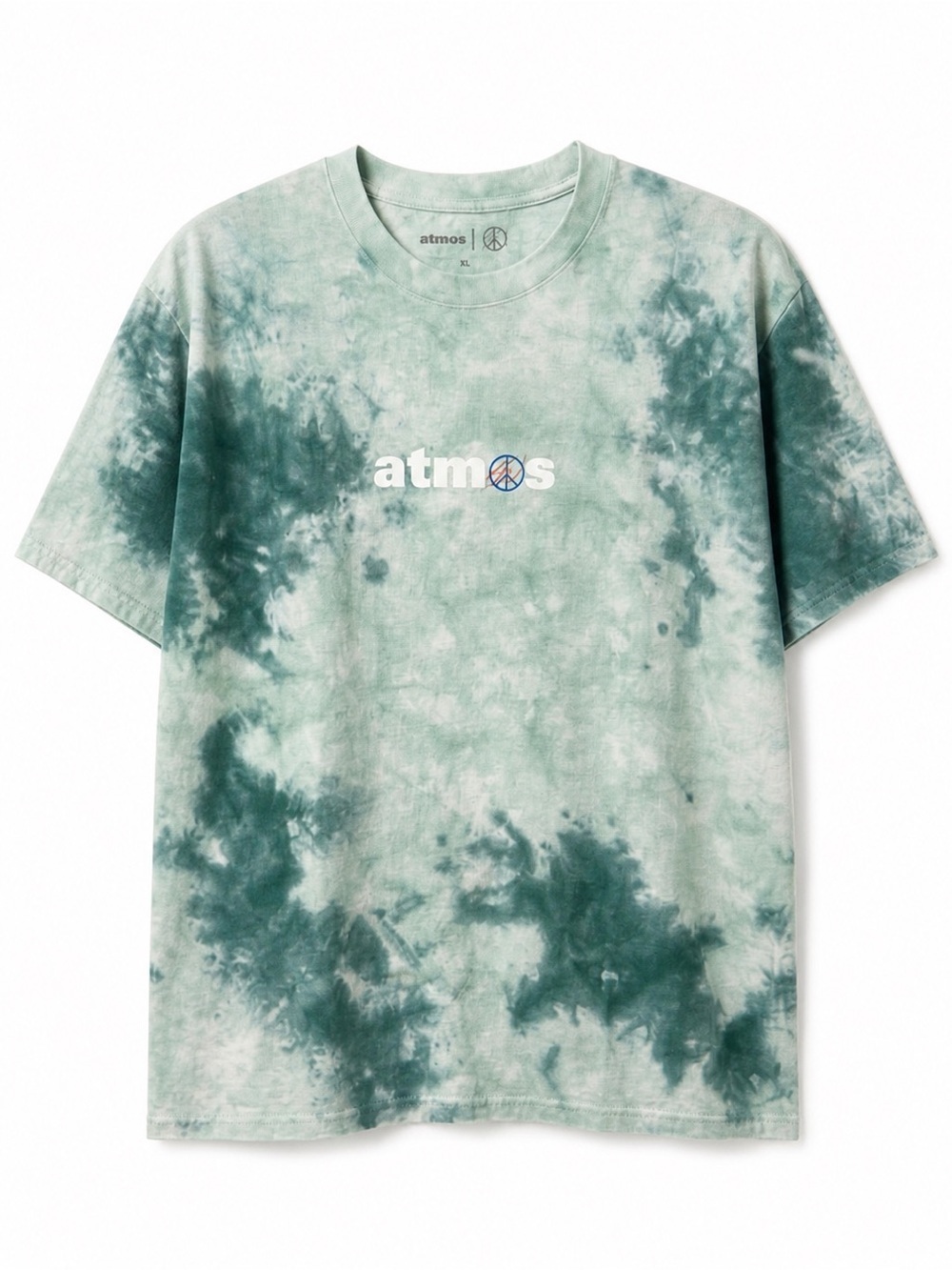 Atom Men’s Tie-Dye Logo Tee  Shirt in Mint Green. Size- XL